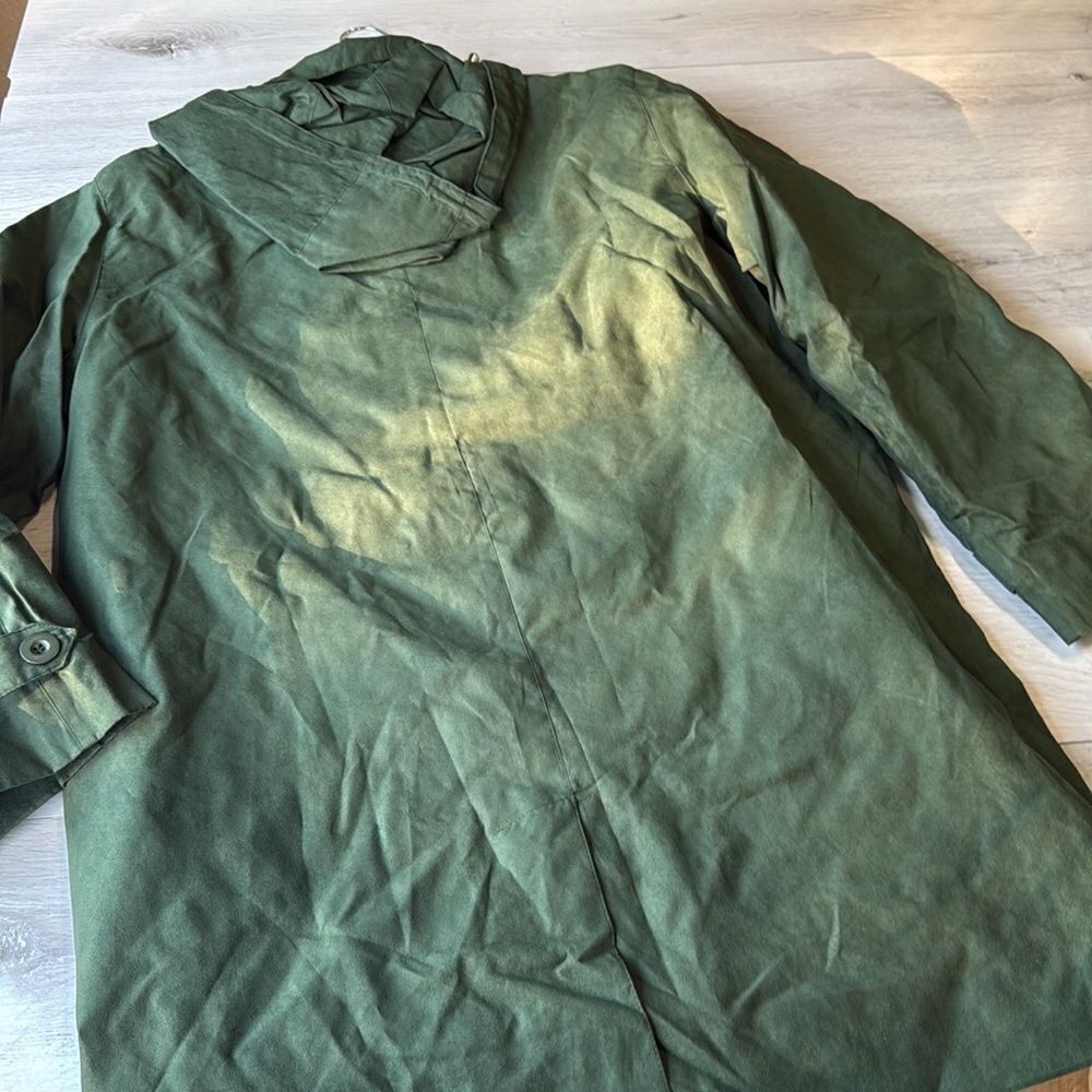 Appleseeds‎ Three-Quarter Microsuede Hooded Balmacaan green size xl NWT in pkg - Picture 5 of 5